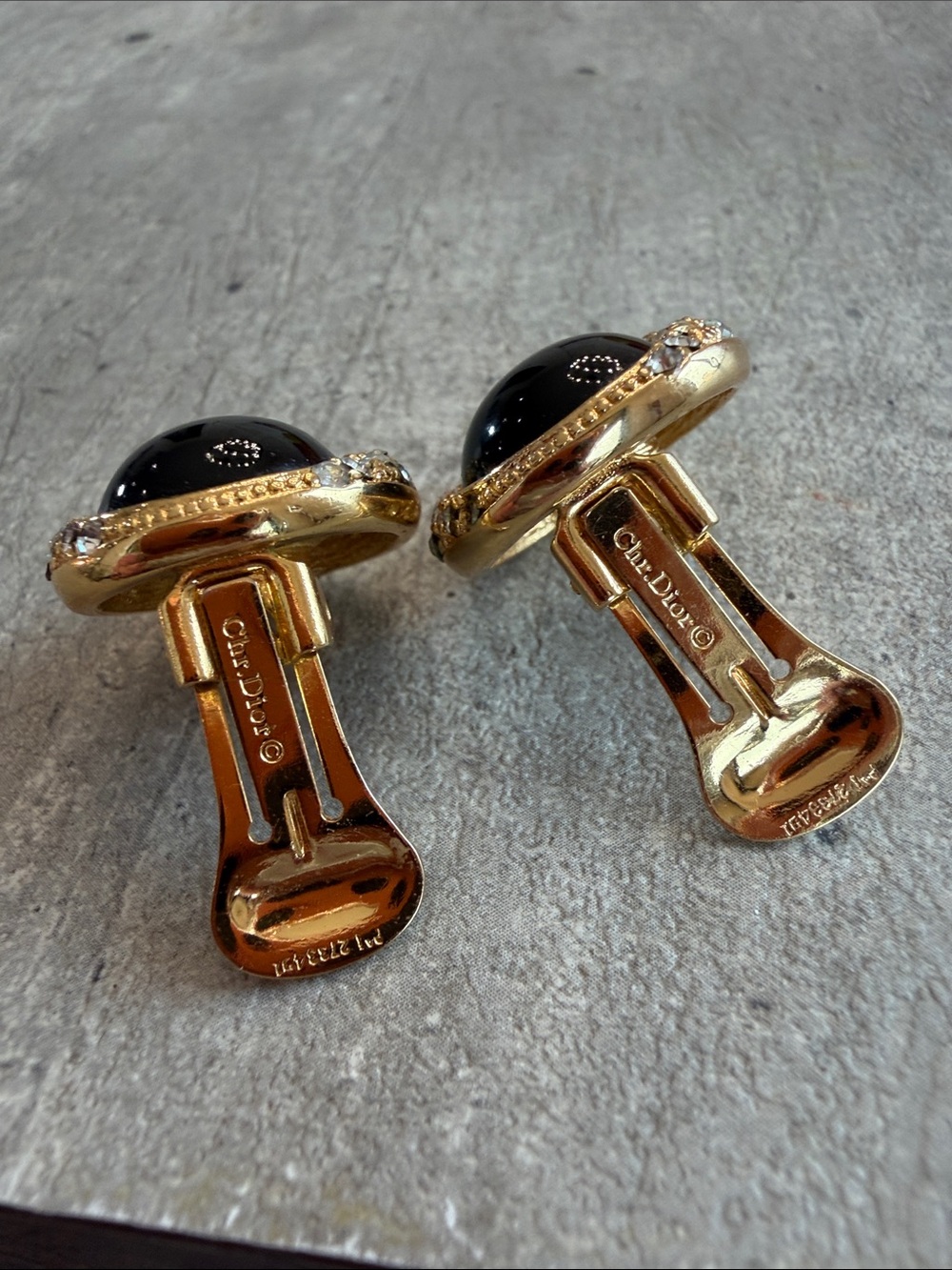 Dior Earrings Signed Vintage Clip-On - Picture 2 of 9
